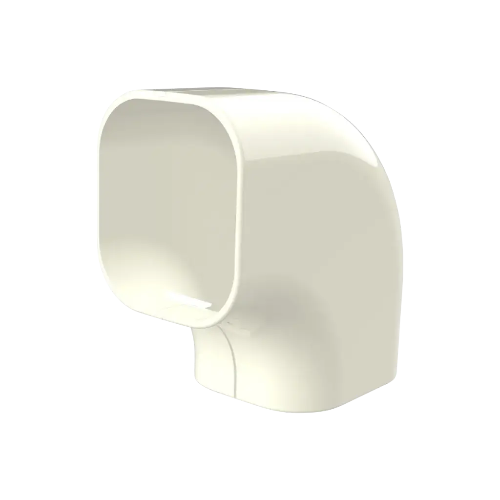 “EXCELLENS CP” Flat elbow, 72 mm. Ivory RAL9002.