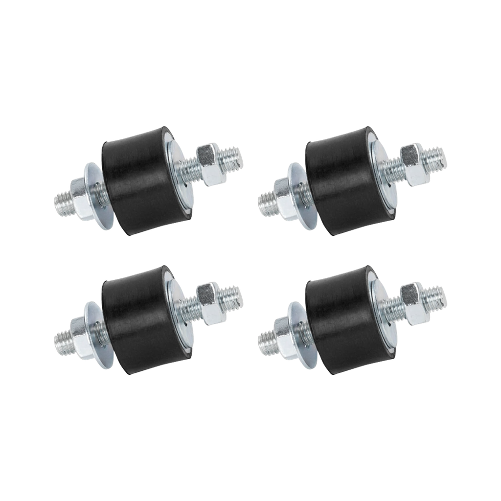 Cylindriske antivibrationsdæmpere 40x40 mm. 4 stk. i sættet.