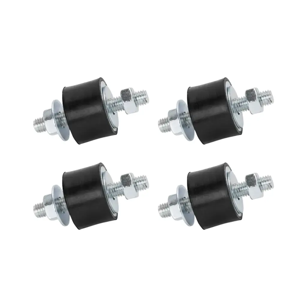 Cylindriske antivibrationsdæmpere 30x25 mm. 4 stk. i sættet.