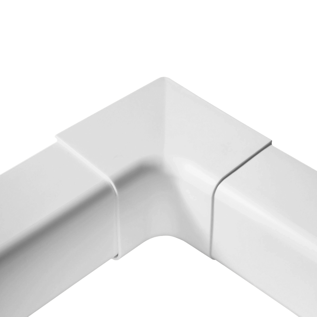 Internal corner for 80x60 mm duct, White