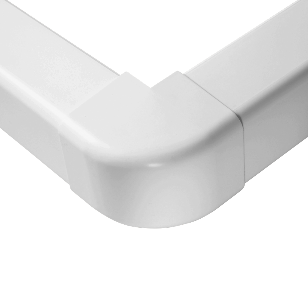 External corner for 80x60 mm duct, White