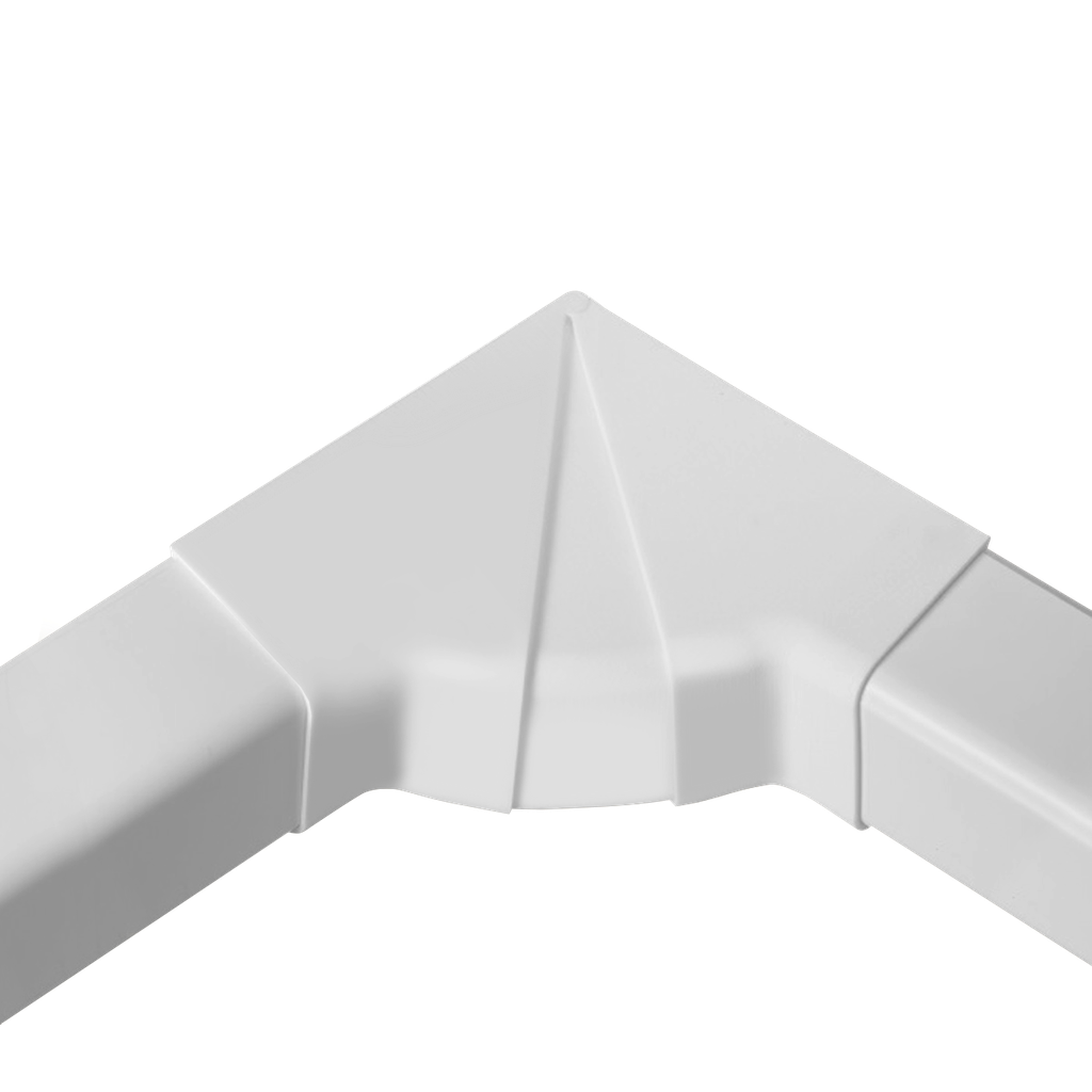 Adjustable internal angle for 80x60 mm duct, White