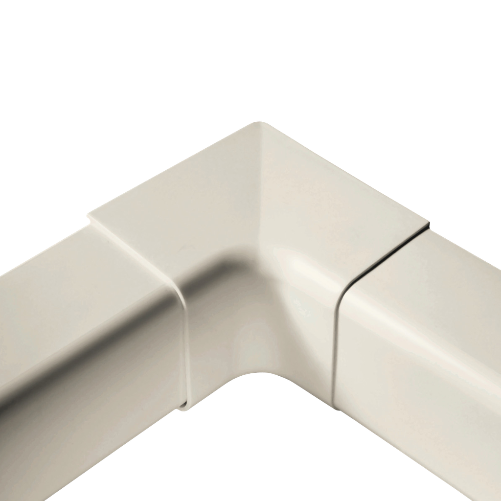 Internal corner for 80x60 mm duct, Ivory