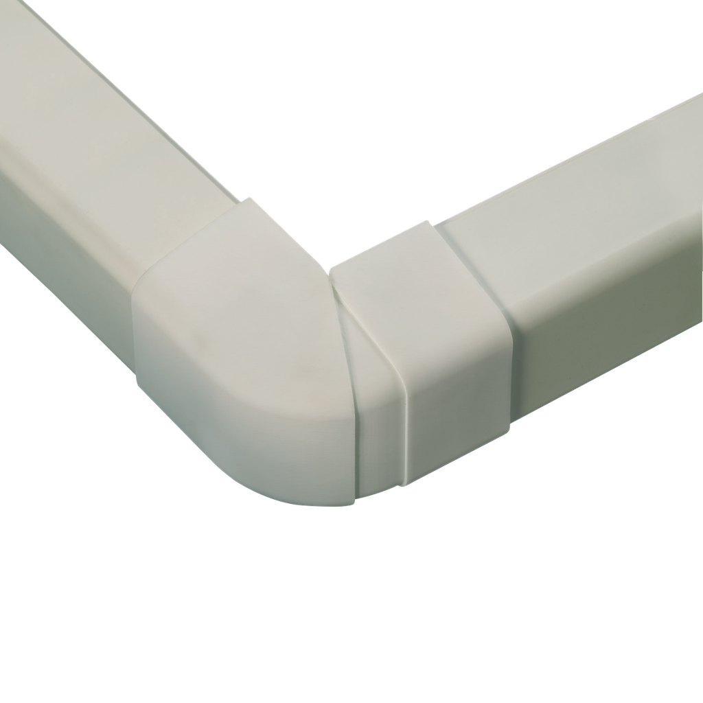 Adjustable external angle for 80x60 mm duct, Ivory