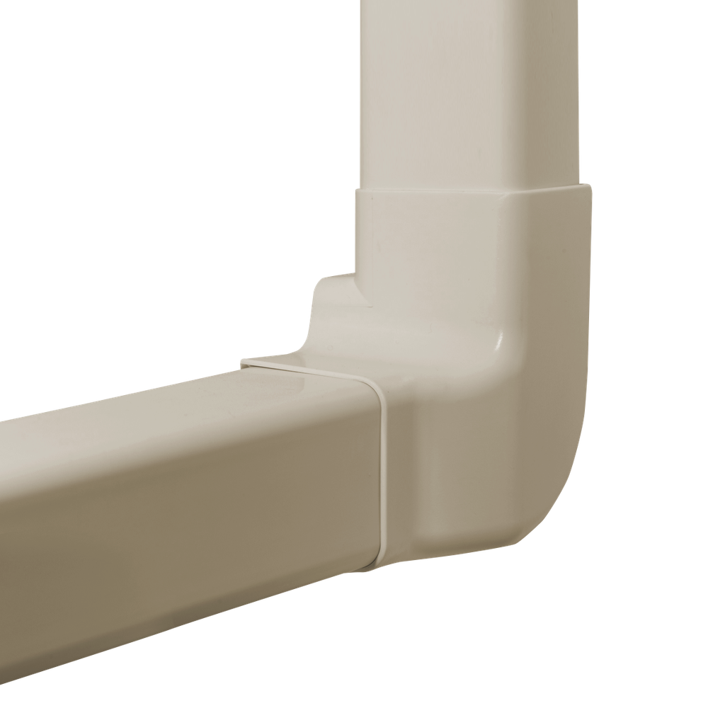 Left vertical angle for 80x60 mm duct, Ivory