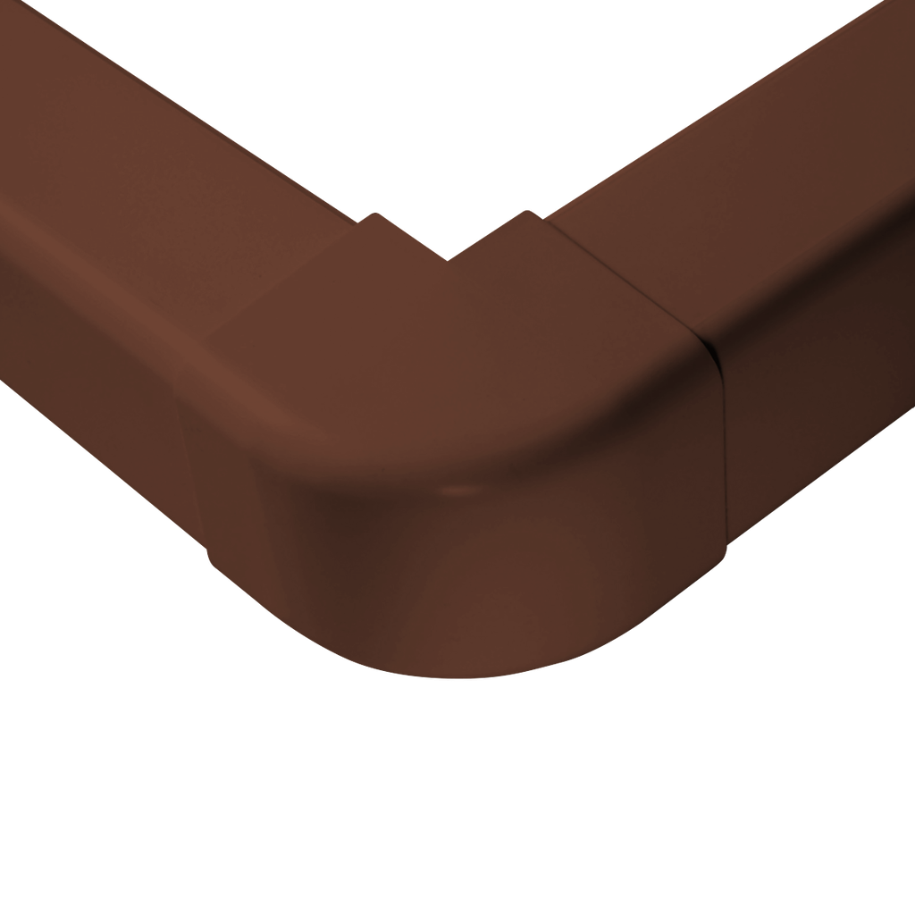 Ydre hjørne til 80x60 mm kanal, brun.