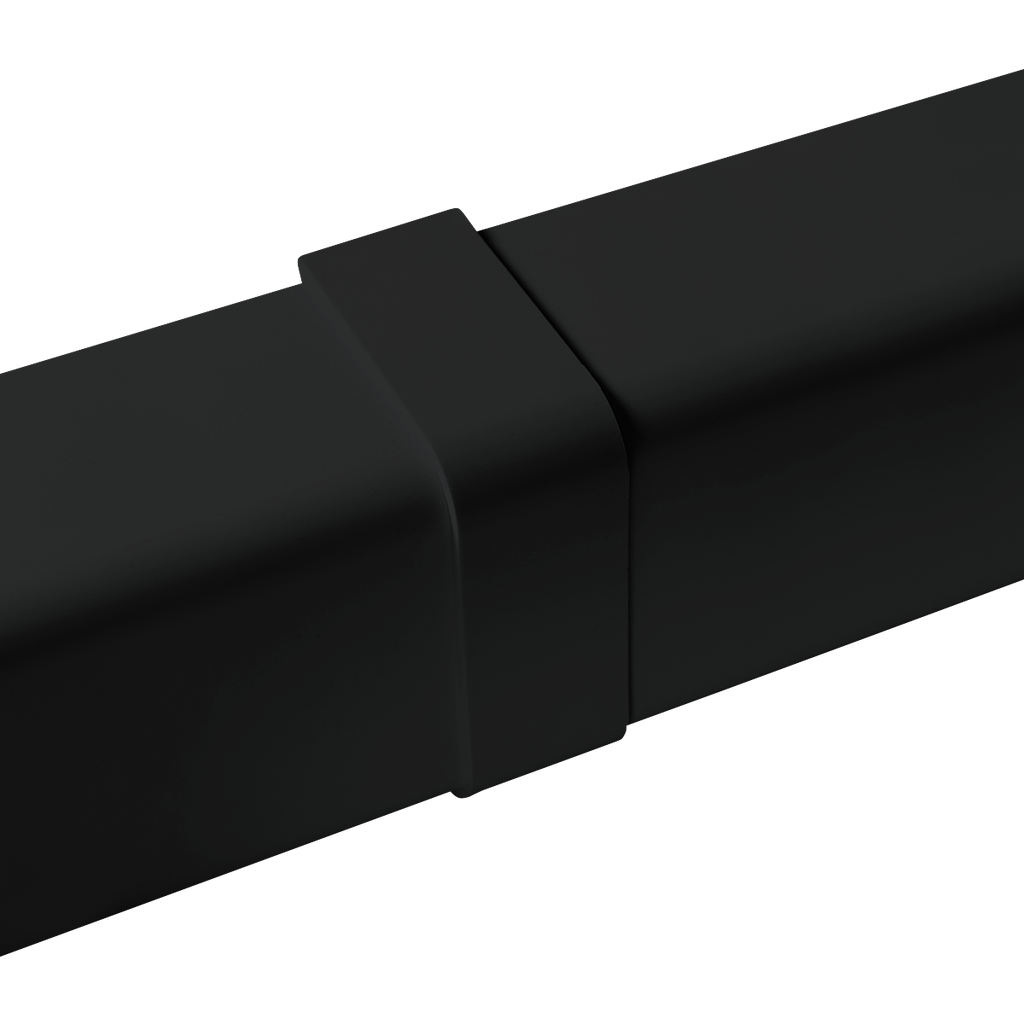 Cover joint for 80x60 mm duct, Black