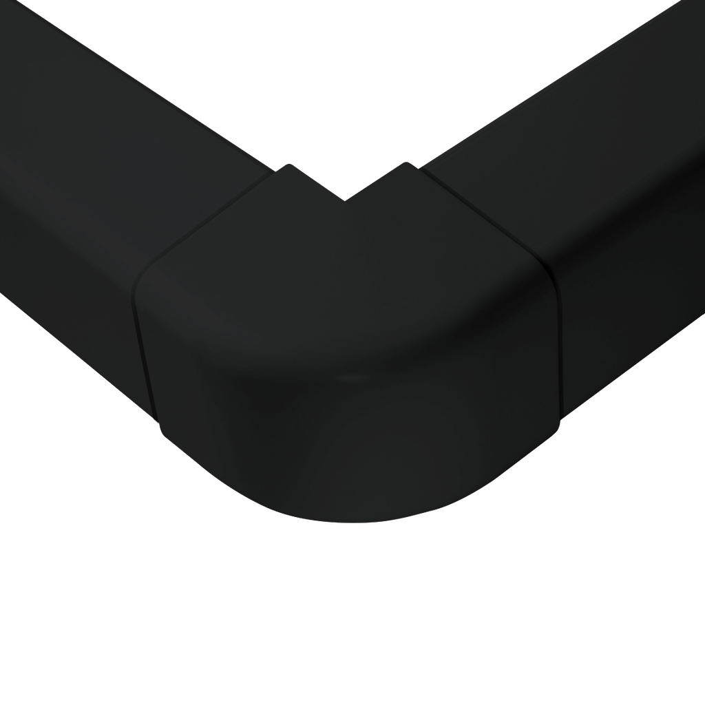 External corner for 80x60 mm duct, Black