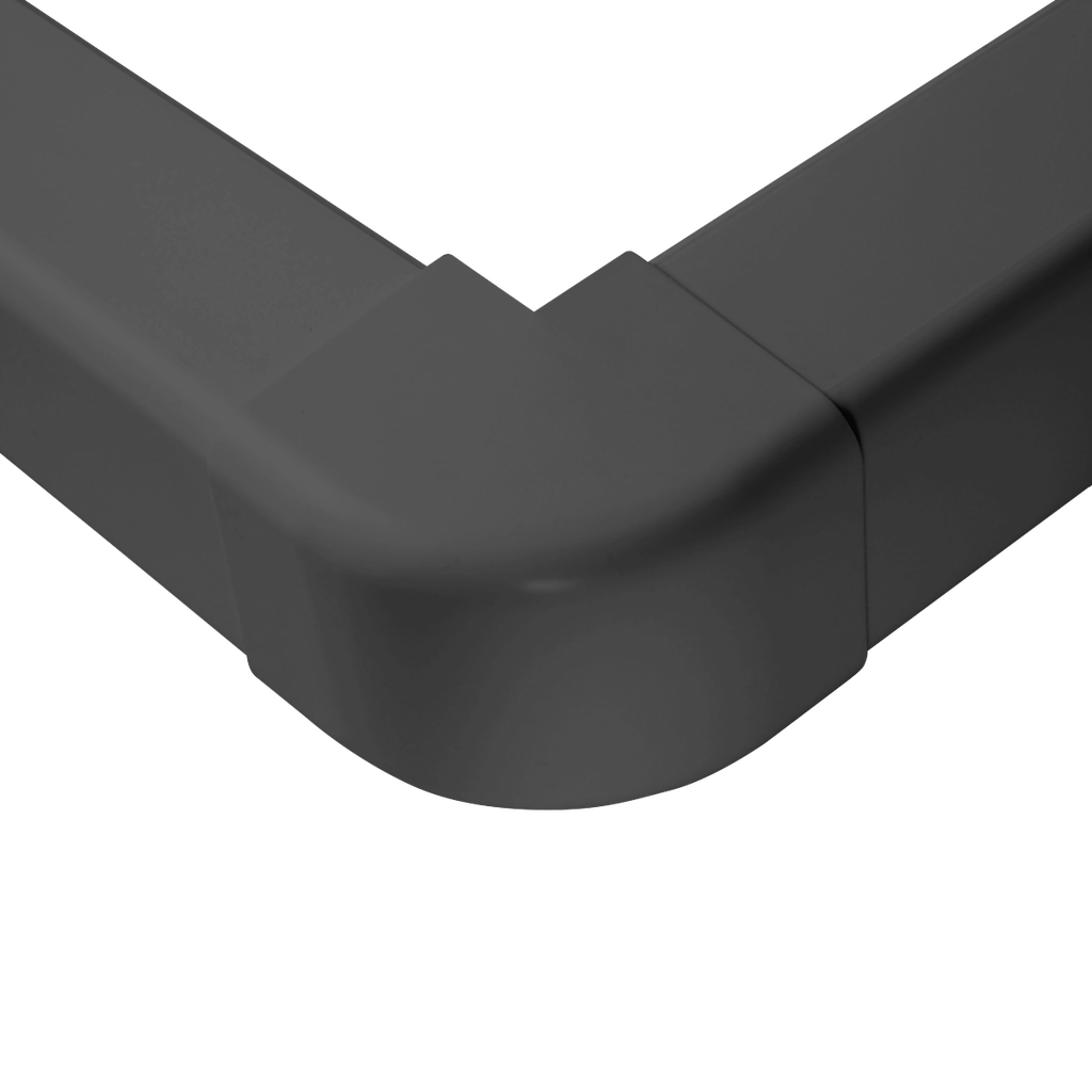 Ydre hjørne til 80x60 mm kanal, grå.