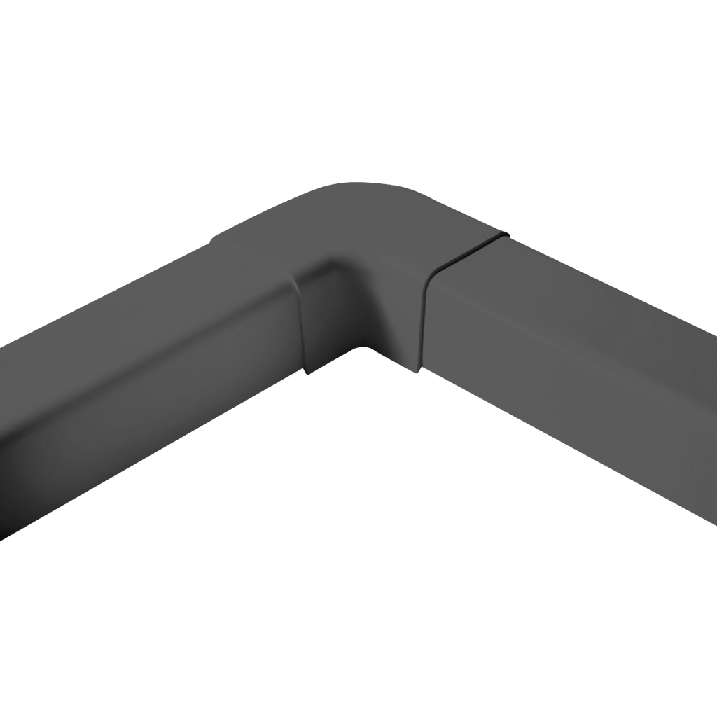 Plane curve for 80x60 mm duct, Grey