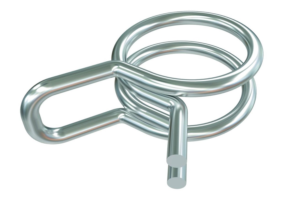 Klämma för Ø6 mm klar PVC-slang.