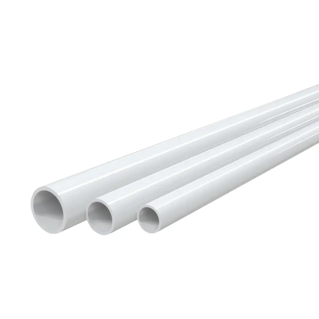 Vitt styvt UVA-beständigt kondensatrör TCR-21. Invändig Ø17 mm.