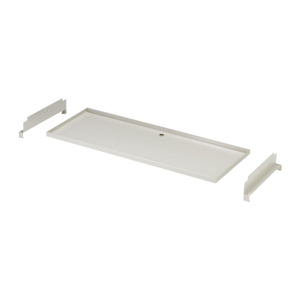Drain pan 1100x550x25 mm.  Hose connection Ø16 mm. RAL9002.