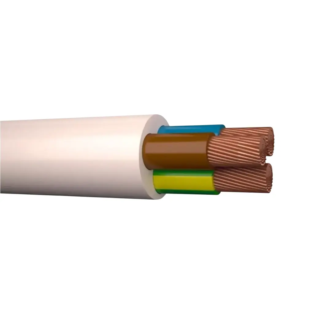 Paindkaabel H05VV-F 3G0,75 Eca, valge.  Pakendis 100 m.