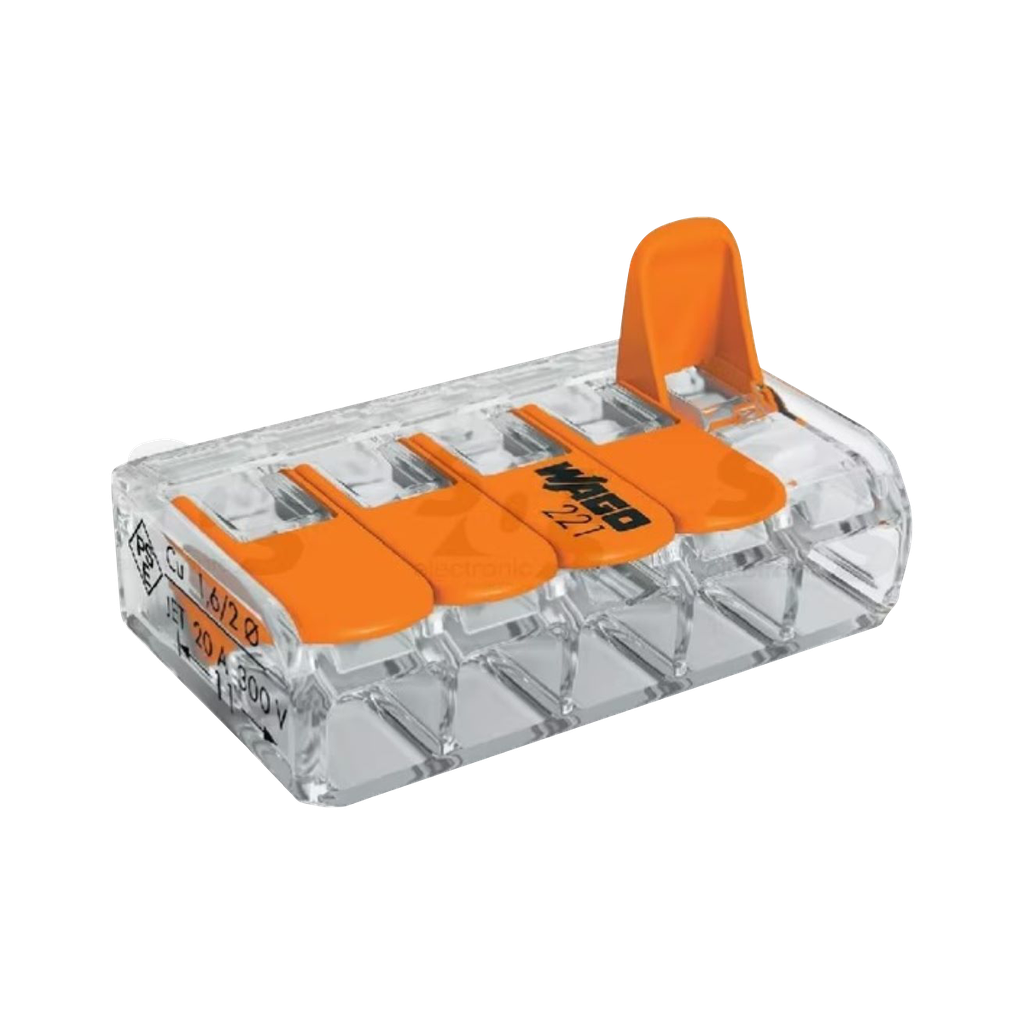 Samleklips til alle ledertyper; maks. 4 mm²; 5-leder.