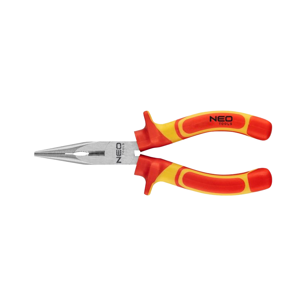 Long nose pliers 160 mm straight, CrV 1000V.