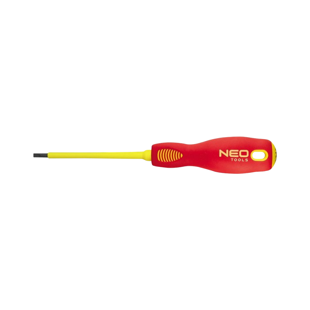 Slotted flathead screwdriver 205 mm, 4.0x100 mm, 1000V. Magnetic tip.