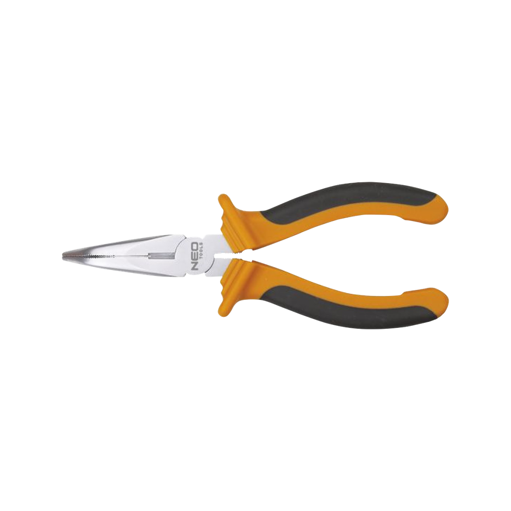 Bent long nose pliers 160 mm.
