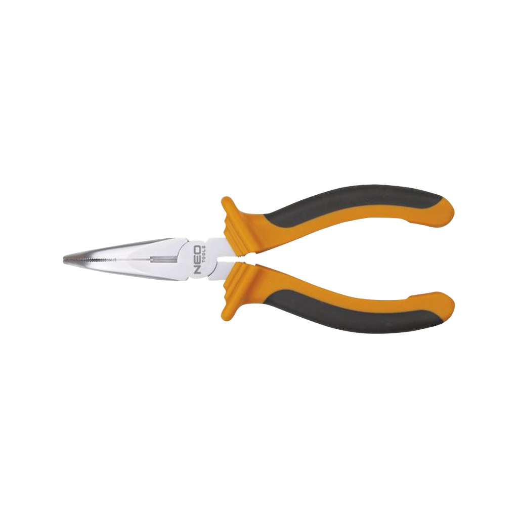Bent long nose pliers 200 mm.