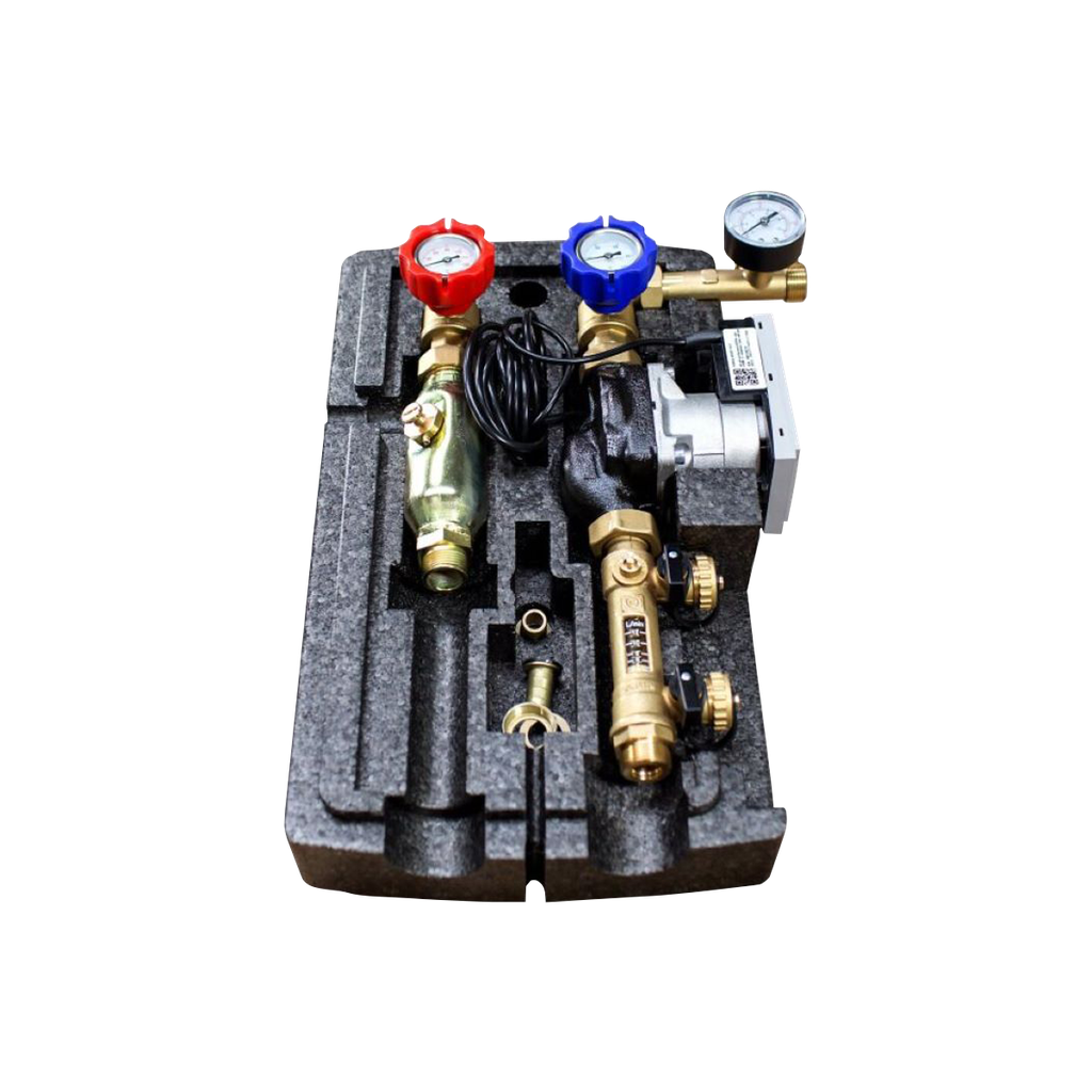 GPO M. 2-way pump group with three-way mixing valve DN 25.