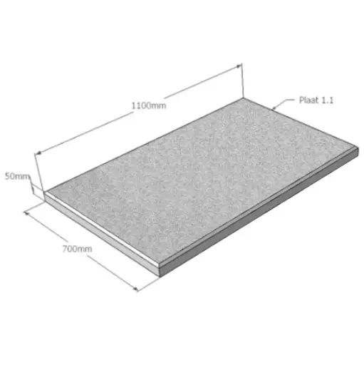 [Maaplaat] Maaplaat suur 1100x700x50mm