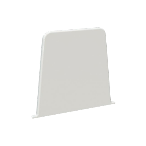 [11105001] Ändskydd för plastgolvstativ 115x100 mm. ELFENBEN.
