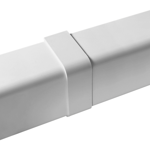[AM0802-W] Cover joint for 80x60 mm duct, White