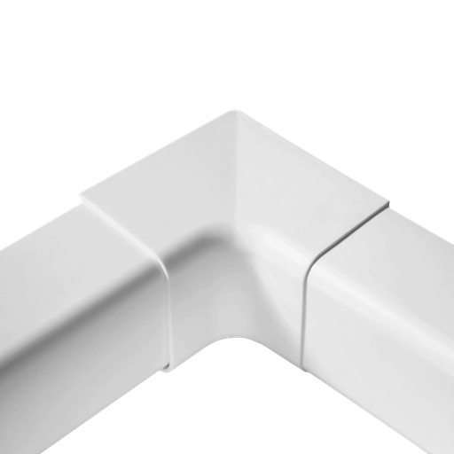 [AM0803-W] Internal corner for 80x60 mm duct, White