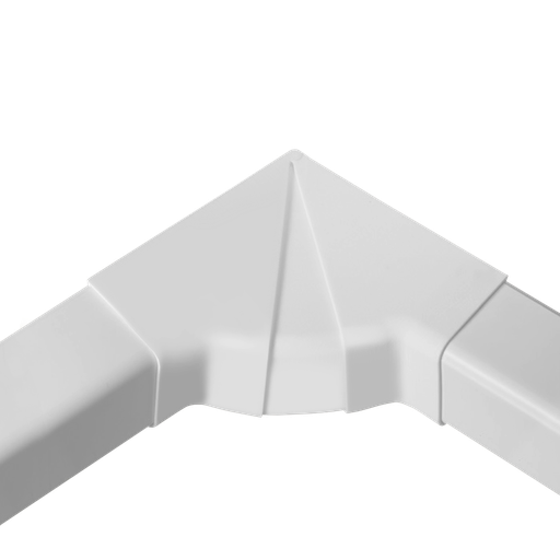 [AM0812-W] Adjustable internal angle for 80x60 mm duct, White
