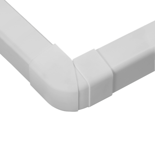 [AM0813-W] Adjustable external angle for 80x60 mm duct, White