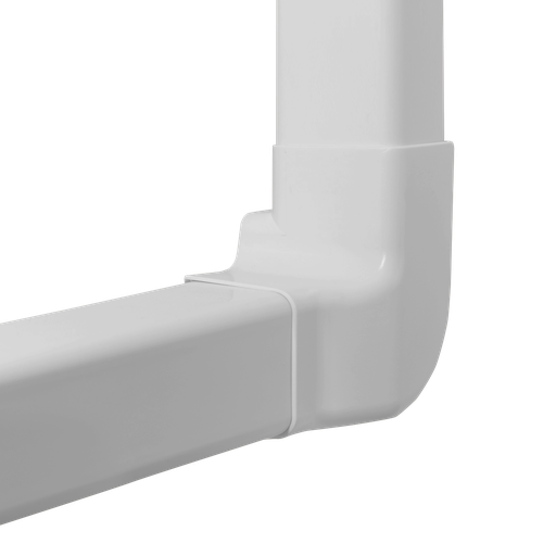 [AM0815-W] Left vertical angle for 80x60 mm duct, White
