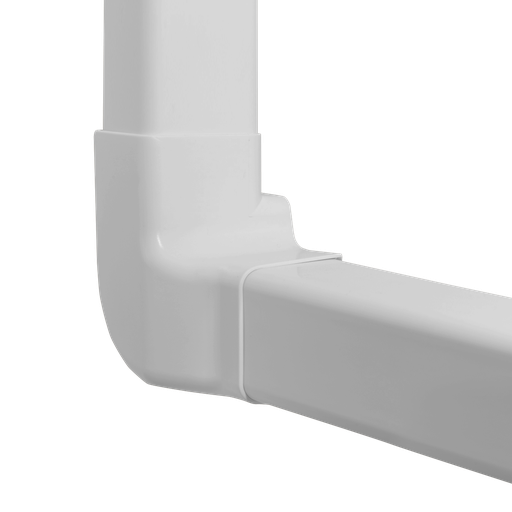 [AM0816-W] Højre vertikal vinkel til 80x60 mm kanal, hvid.