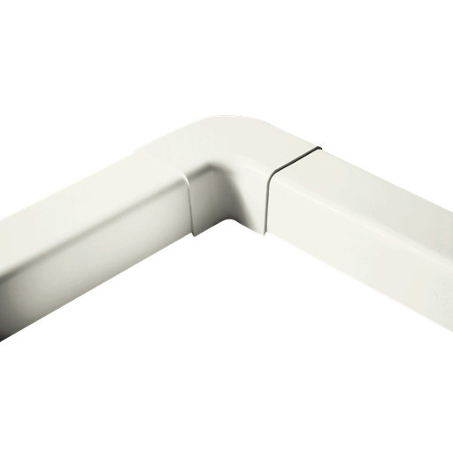 [AM0805-I] Plane curve for 80x60 mm duct, Ivory