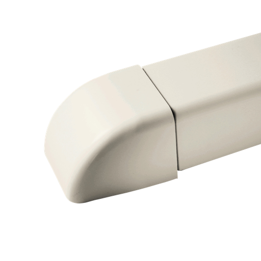 [AM0806-I] End cap for 80x60 mm duct, Ivory