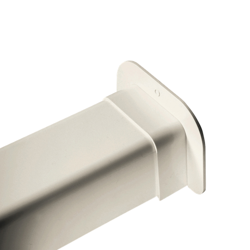 [AM0808-I] Wall passage for 80x60 mm duct, Ivory