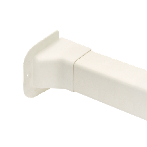 [AM0810-I] Wall connector for 80x60 mm duct, Ivory