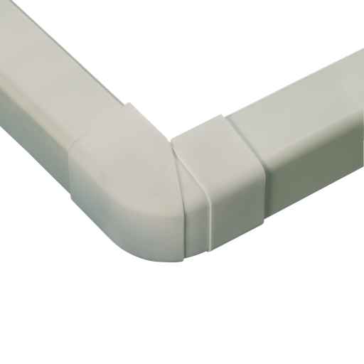 [AM0813-I] Adjustable external angle for 80x60 mm duct, Ivory