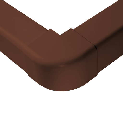[AM0804-BR] Ydre hjørne til 80x60 mm kanal, brun.