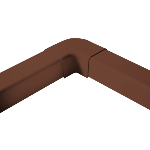 [AM0805-BR] Plane curve for 80x60 mm duct, Brown