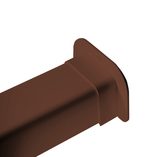 [AM0808-BR] Wall passage for 80x60 mm duct, Brown