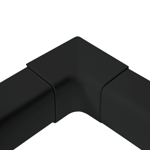 [AM0803-BL] Indre hjørne til 80x60 mm kanal, sort.