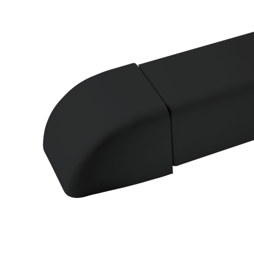 [AM0806-BL] End cap for 80x60 mm duct, Black