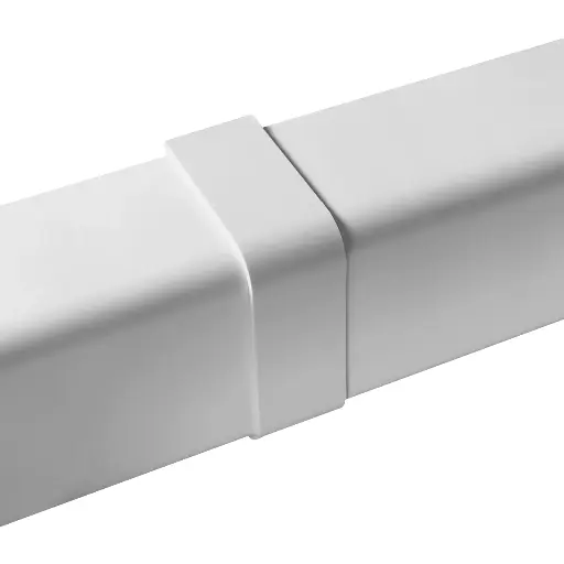[AM1102-W] Samlemuffe til 110x75 mm kanal, hvid.