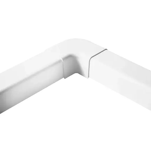 [AM1105-W] Plane curve for 110x75 mm duct, White