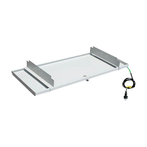 [SCD500312] Drain pan 1400x550x35 mm with heating cable. RAL9002.