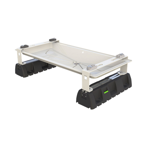 [SCD500308] Avloppsbricka 845x410x240 mm med 3 m värmekabel + bottenstativ 450 mm + konsol.