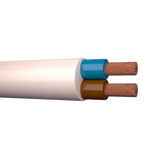 [CEB983] Connecting cable H05VV-F 2X0,75 white, Eca.  100 meters.
