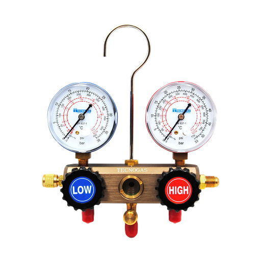 [11433] 4-ways type manifold with flow level indicator.