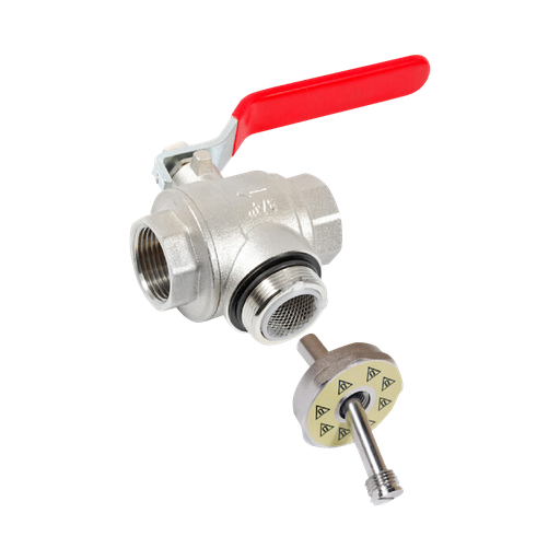 [R17404] Magnetisk filterkugleventil Regulus, 3/4" sk med håndtag.