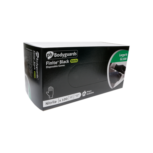 [44-GL100] POLYCO Healthline disposable thick nitrile gloves.